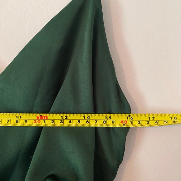 Fame and Partners Emerald Green Drop Waist Maxi Dress Holiday Women's 4 / Small - Picture 11 of 14